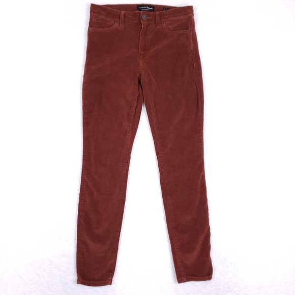 Lucky Brand Pants - Lucky Brand Pants Ava Skinny 2/26 Rust Corduroy Boho Chic Retro Vibes